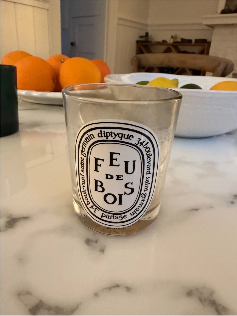 Diptyque FEU DE BOIS Empty Candle Glass Vessel 190g Standard Size